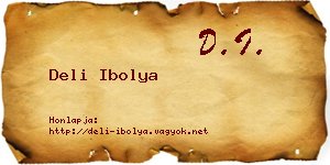 Deli Ibolya névjegykártya